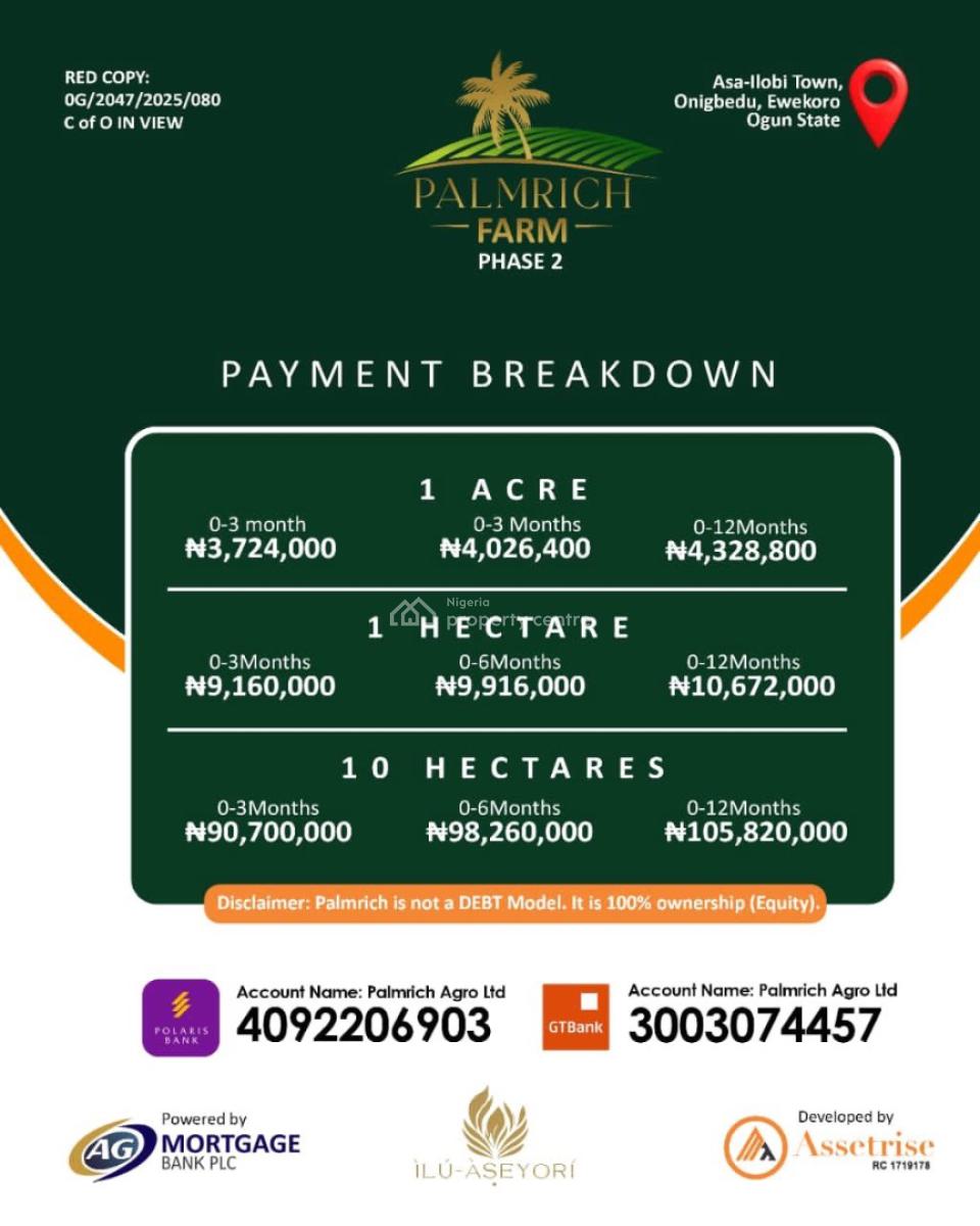 Farmland, Asp Iloba, Ewekoro, Ogun, Industrial Land for Sale