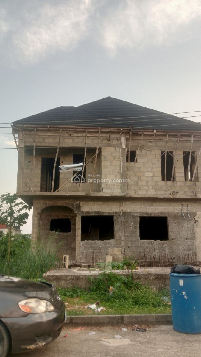 Luxury Carcass, 2units of 4 Bed Semi Detached Duplex with Bq,, Beechwood Estate, By Express Way, Imalete Alafia, Imalete Alafia, Ibeju Lekki, Lagos, Semi-detached Bungalow for Sale