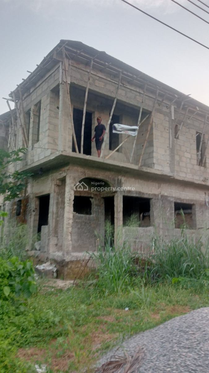 Luxury Carcass, 2units of 4 Bed Semi Detached Duplex with Bq,, Beechwood Estate, By Express Way, Imalete Alafia, Imalete Alafia, Ibeju Lekki, Lagos, Semi-detached Bungalow for Sale