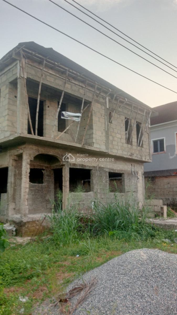 Luxury Carcass, 2units of 4 Bed Semi Detached Duplex with Bq,, Beechwood Estate, By Express Way, Imalete Alafia, Imalete Alafia, Ibeju Lekki, Lagos, Semi-detached Bungalow for Sale
