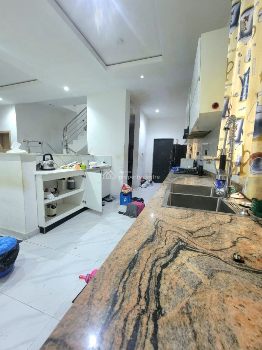 Furnished Four Bedroom Terrace Corner Piece, Sangotedo, Ajah, Lagos, Terraced Duplex for Sale