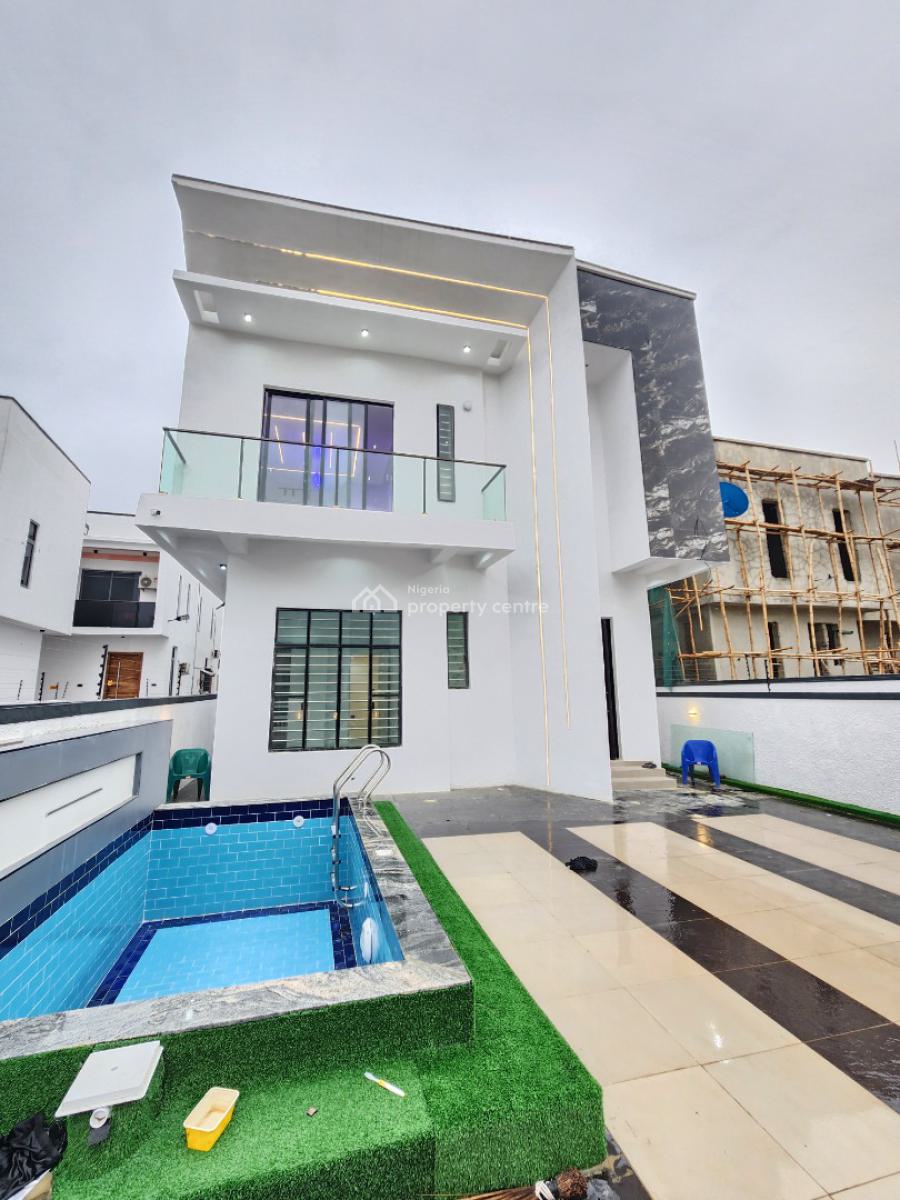 Luxury 5 Bedroom Detached Duplex with a Pool & Bq, Ikota, Lekki, Lagos, Detached Duplex for Sale