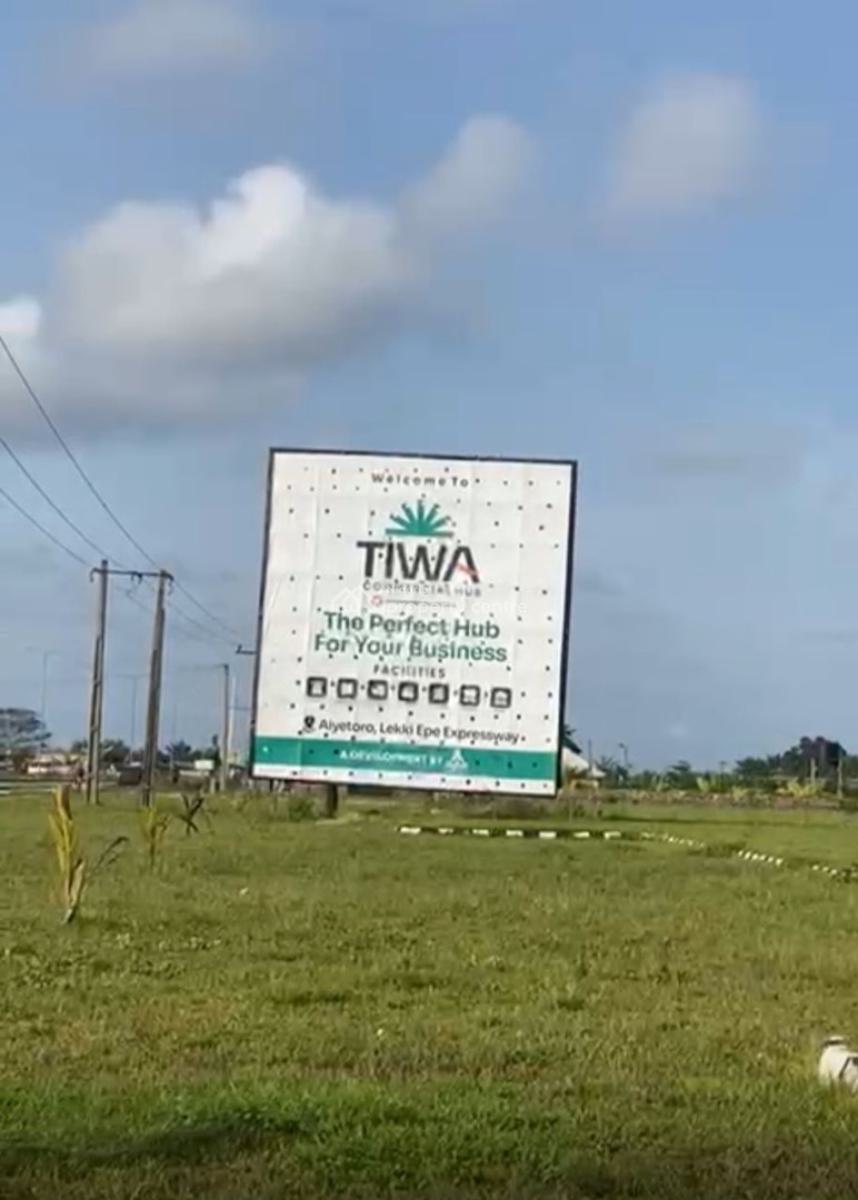 Tiwa Commercial Hub, Aiyetoro Directly Facing The Expressway Inside a Commercial Estate, Ibeju Lekki, Lagos, Commercial Land for Sale