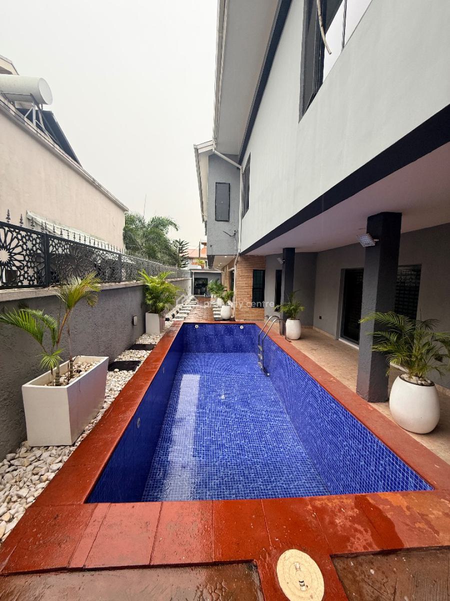 Fully Furnished 5-bedroom Detached House  with Pool and Bq, Lekki Phase 1, Lekki, Lagos, Detached Duplex for Rent