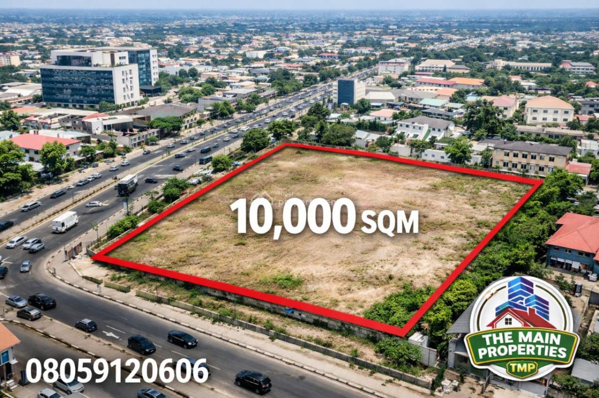 Prime 10,000sqm Commercial Land Suitable for Large-scale Development, Chevron Drive, Lekki Expressway, Lekki, Lagos, Commercial Land for Sale