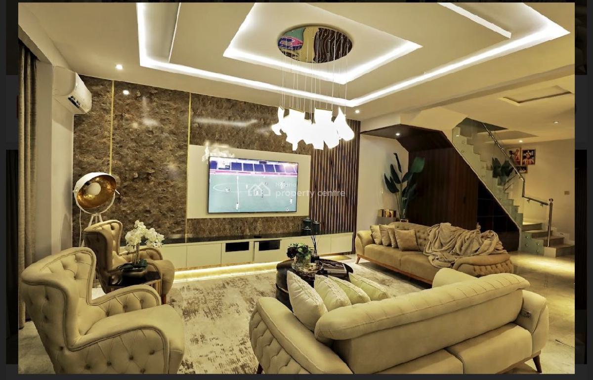 Fully Serviced and Furnished 4 Bedrooms Semi Detached with Bq and Pool, Osapa London/pinnock Beach, Lekki, Lagos, Semi-detached Duplex for Rent