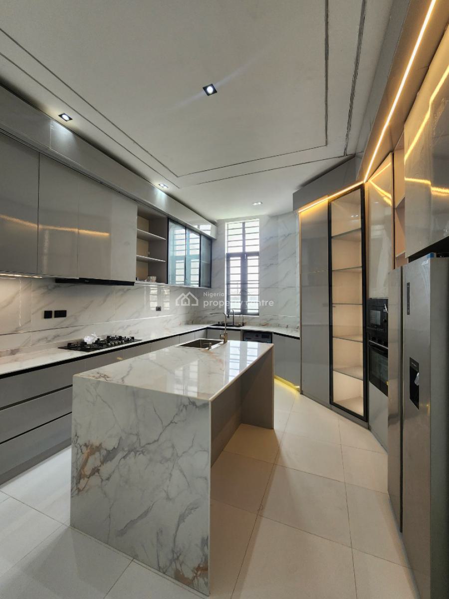 Contemporary 5 Bedroom Detached Duplex with Bq, Pool, Cinema, Chevron, Lekki, Lagos, Detached Duplex for Sale