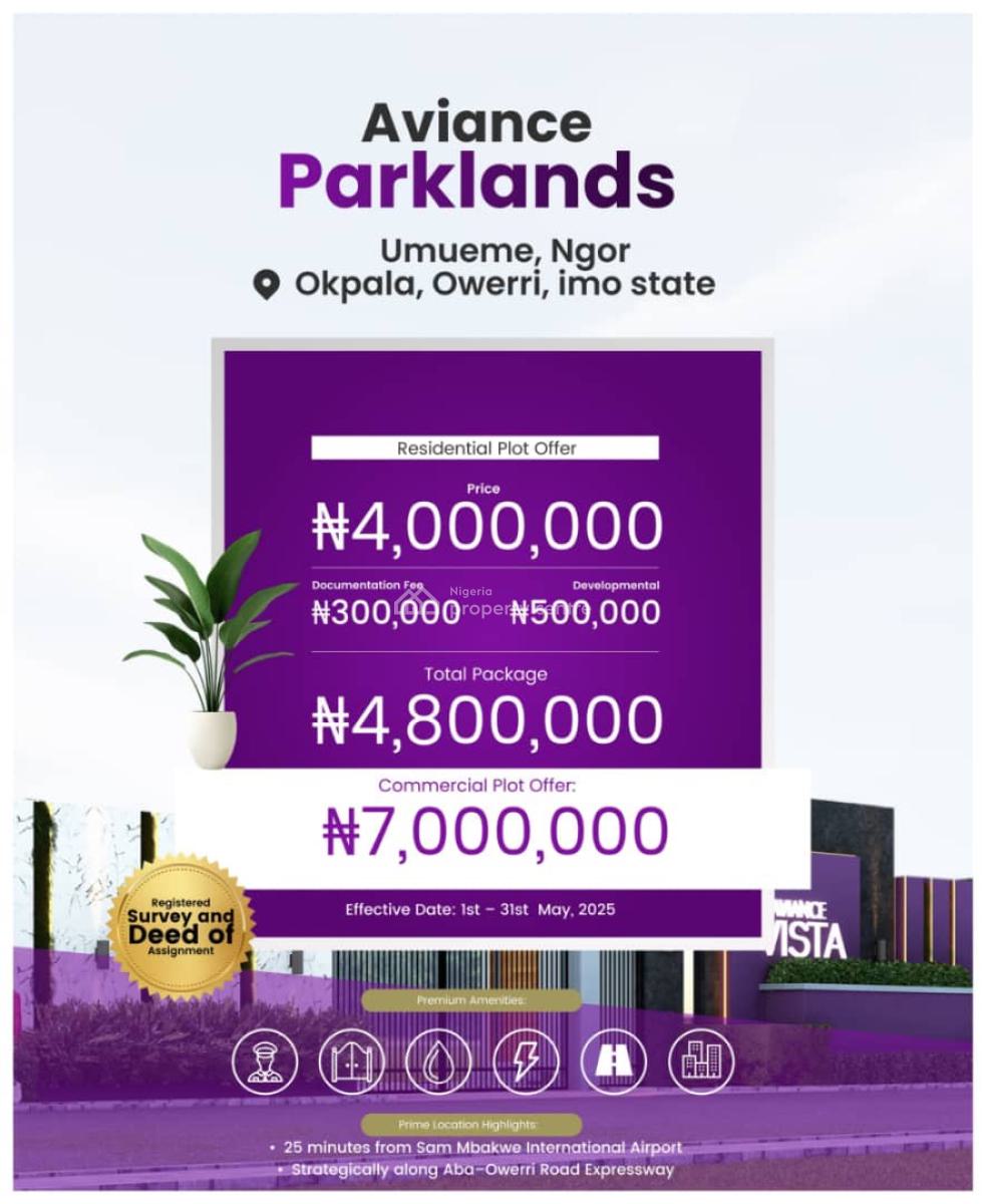 Land in Prime Location Owrri, Ngor Okpala, Owerri Municipal, Imo, Residential Land for Sale