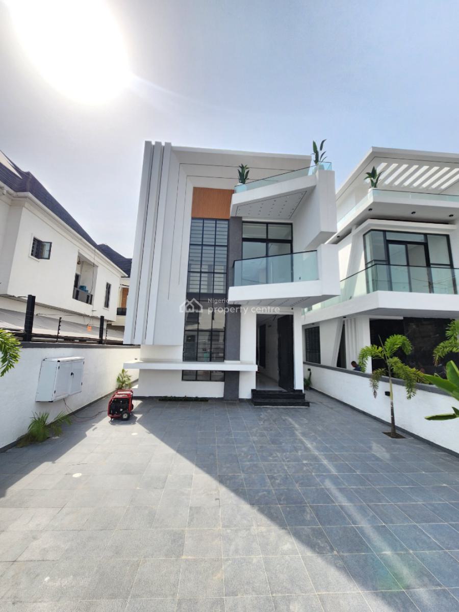Contemporary 5 Bedroom Detached Duplex W/ Bq, Pool in a Secured Estate, Chevron Toll Gate, Lekki, Lagos, Detached Duplex for Sale