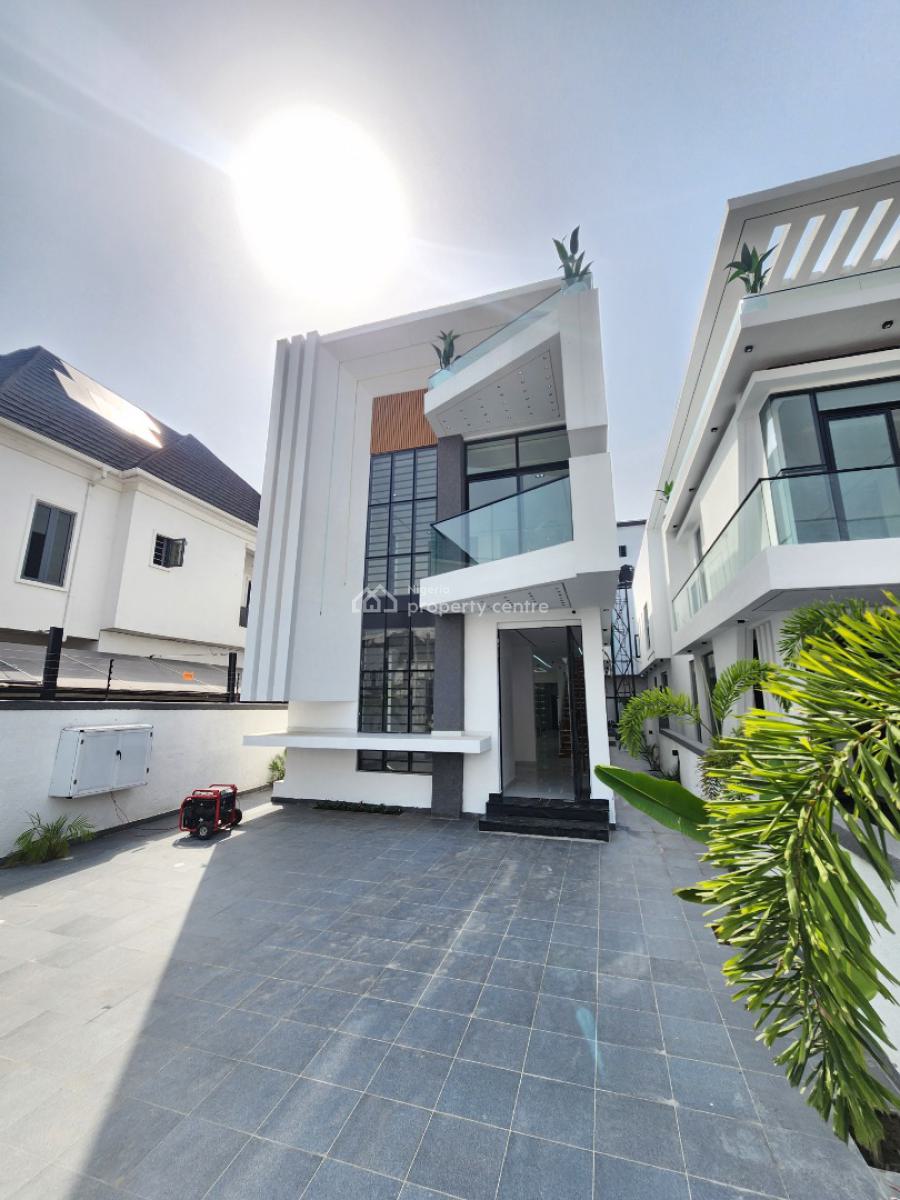 Contemporary 5 Bedroom Detached Duplex W/ Bq, Pool in a Secured Estate, Chevron Toll Gate, Lekki, Lagos, Detached Duplex for Sale