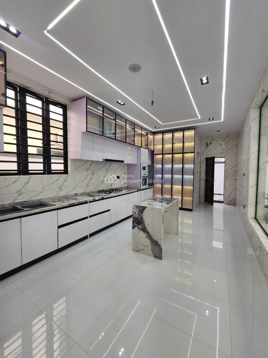 Contemporary 5 Bedroom Detached Duplex W/ Bq, Pool in a Secured Estate, Chevron Toll Gate, Lekki, Lagos, Detached Duplex for Sale