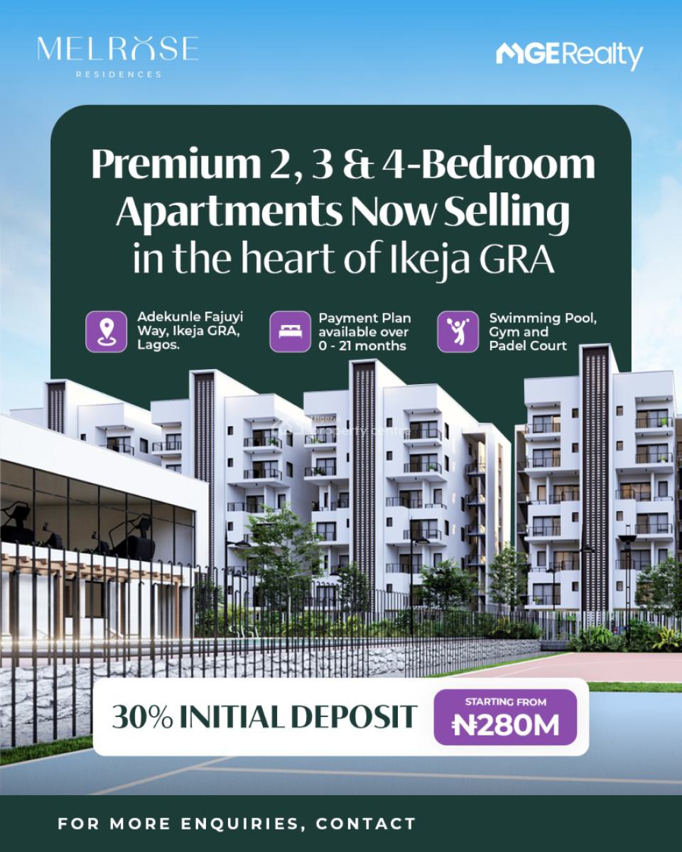 Luxury 2 Bedroom Apartment with Payment Plan, Ikeja Gra, Ikeja, Lagos, Flat / Apartment for Sale