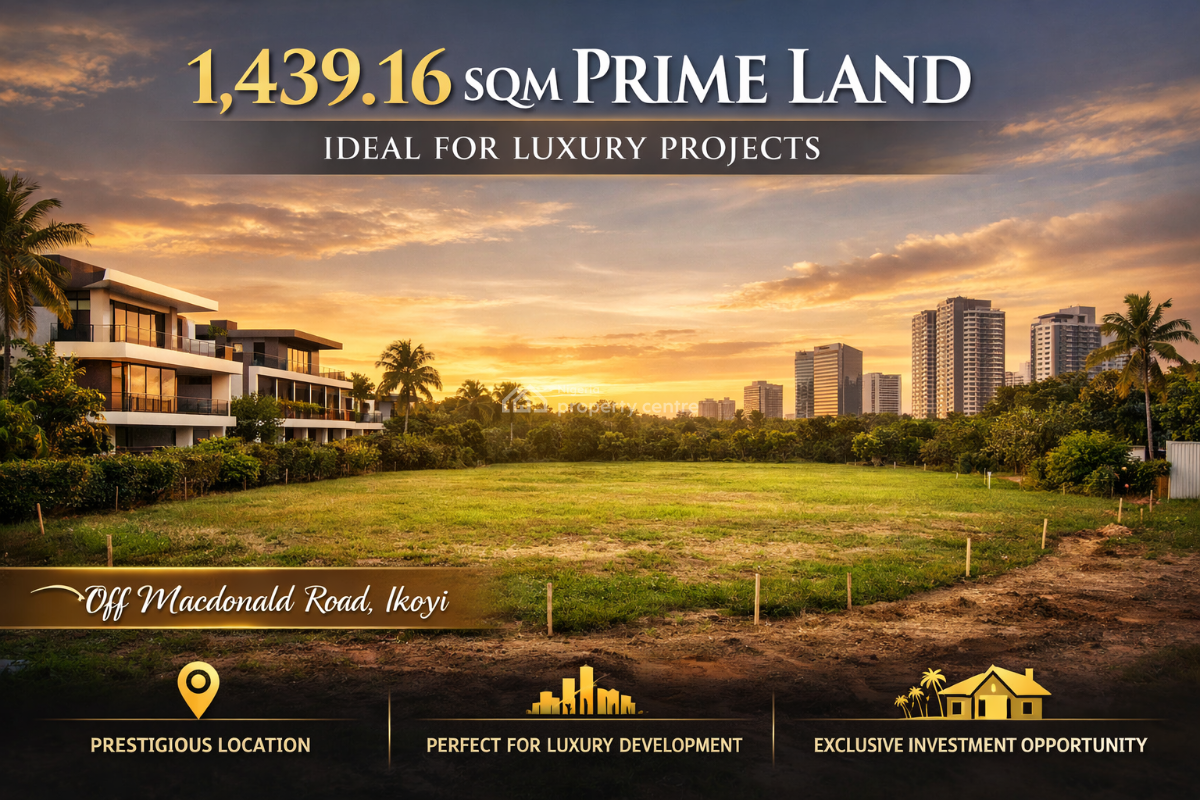 1,439.16sqm Prime Land -- Ideal for Luxury Projects, Off Macdonald Road, Ikoyi, Lagos, Mixed-use Land for Sale