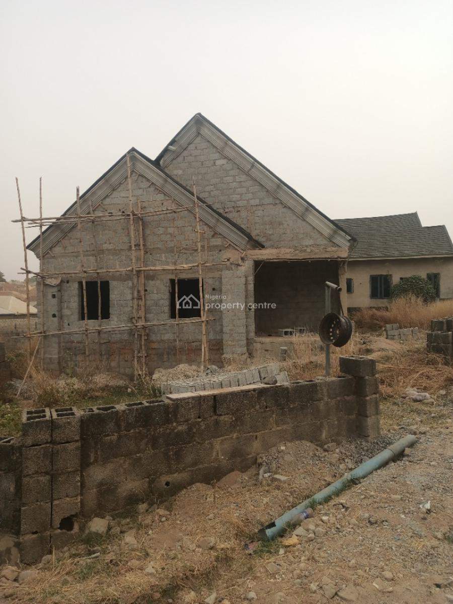 Carcass 3 Bedroom Bungalow with Space for Bq, Close to The Galadimawa Round About, Galadimawa, Abuja, House for Sale