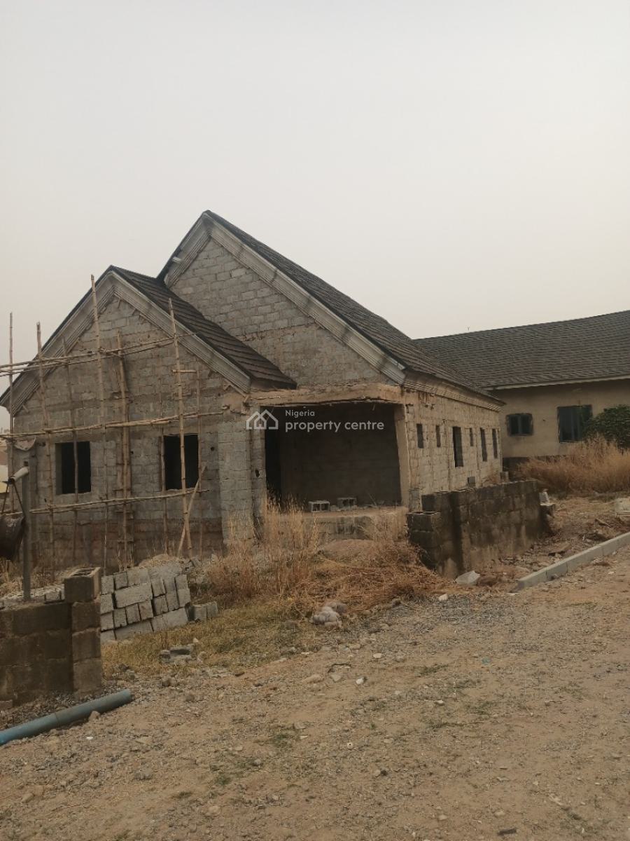 Carcass 3 Bedroom Bungalow with Space for Bq, Close to The Galadimawa Round About, Galadimawa, Abuja, House for Sale