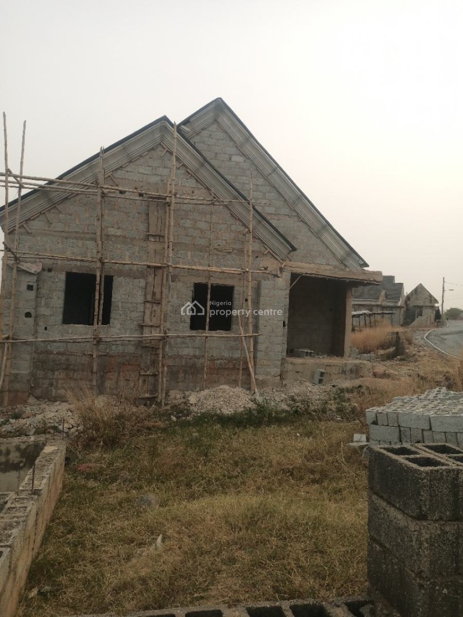 Carcass 3 Bedroom Bungalow with Space for Bq, Close to The Galadimawa Round About, Galadimawa, Abuja, House for Sale