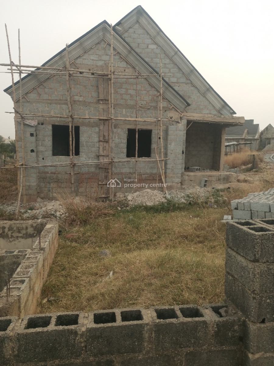 Carcass 3 Bedroom Bungalow with Space for Bq, Close to The Galadimawa Round About, Galadimawa, Abuja, House for Sale