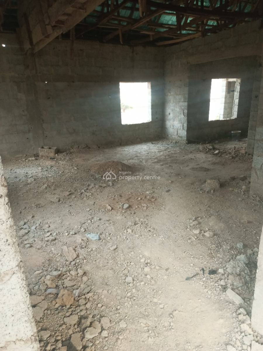 Carcass 3 Bedroom Bungalow with Space for Bq, Close to The Galadimawa Round About, Galadimawa, Abuja, House for Sale