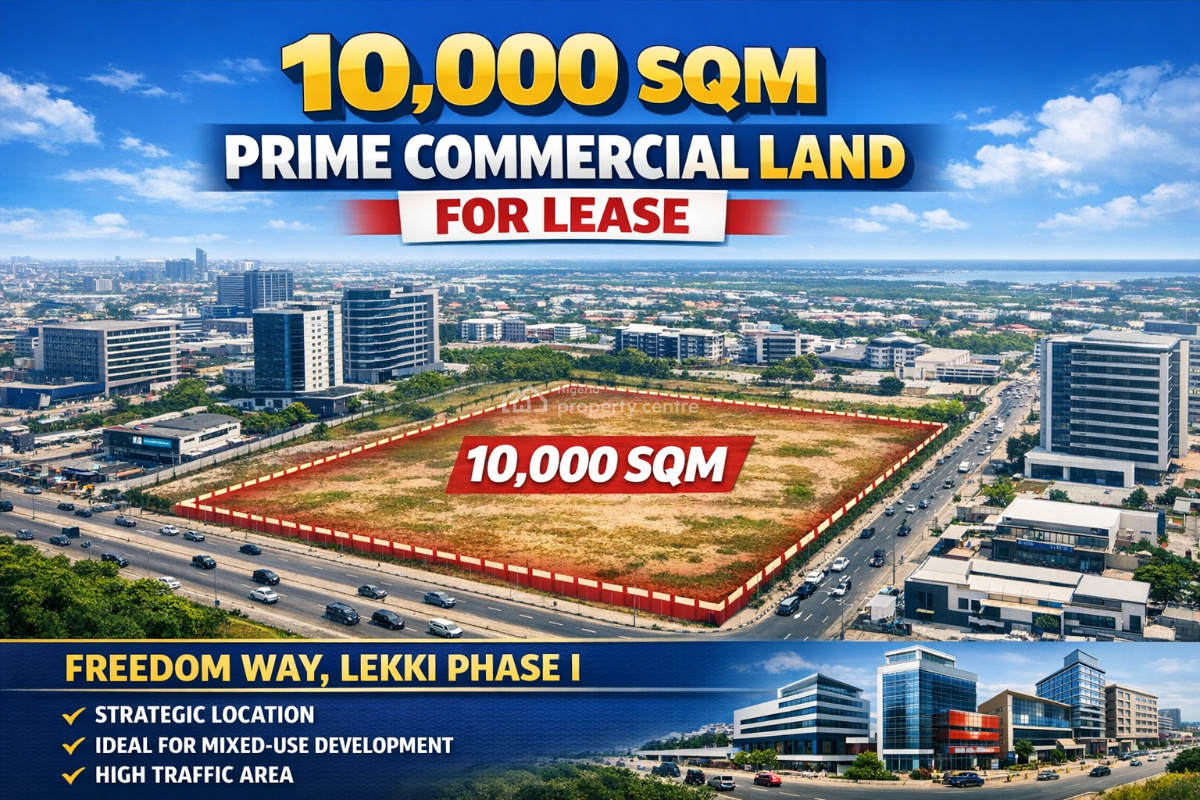 10,000sqm Prime Commercial Land, Freedom Way, Lekki Phase 1, Lekki, Lagos, Commercial Land for Rent