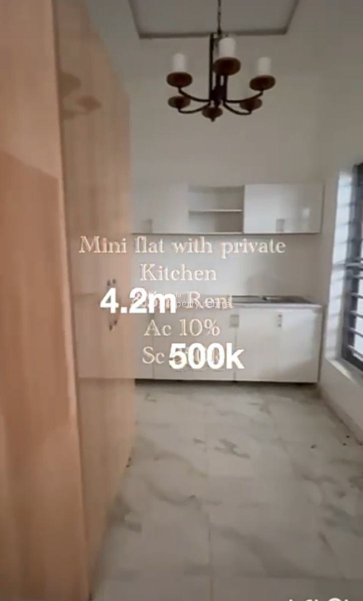 Downstairs Mini Flat with Open Plan Kitchen{ Video}, Lekki Conservation Road, Lekki, Lagos, Mini Flat (room and Parlour) for Rent