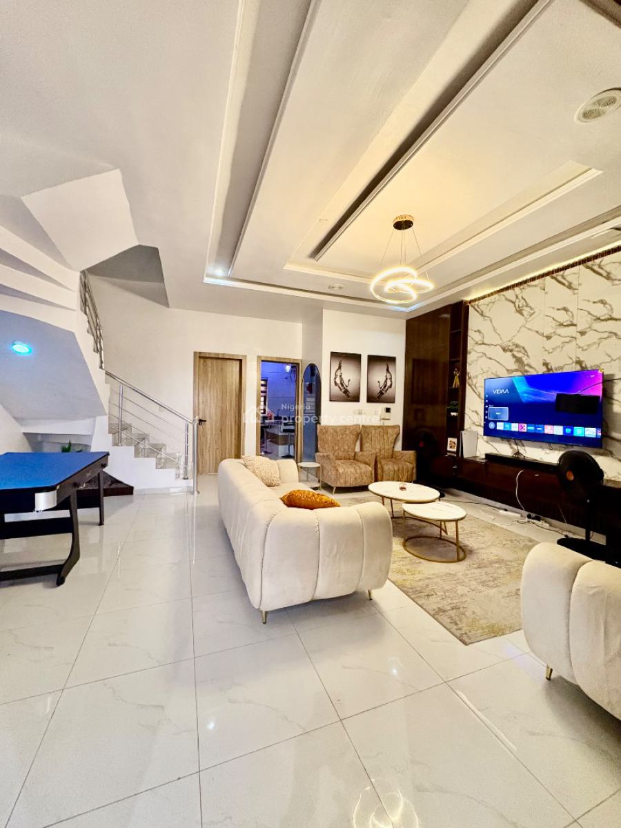Deluxe 4 Bedroom Fully Furnished & Serviced Duplex in an Elite Estate, Dpkay Estate Before Orchid Enyo Filling Station By Lekki 2nd Toll Gate, Lekki, Lagos, Terraced Duplex for Rent