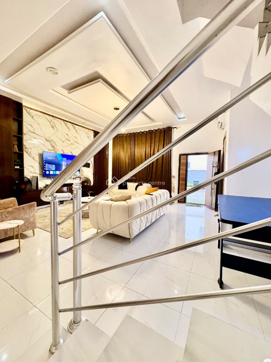 Deluxe 4 Bedroom Fully Furnished & Serviced Duplex in an Elite Estate, Dpkay Estate Before Orchid Enyo Filling Station By Lekki 2nd Toll Gate, Lekki, Lagos, Terraced Duplex for Rent