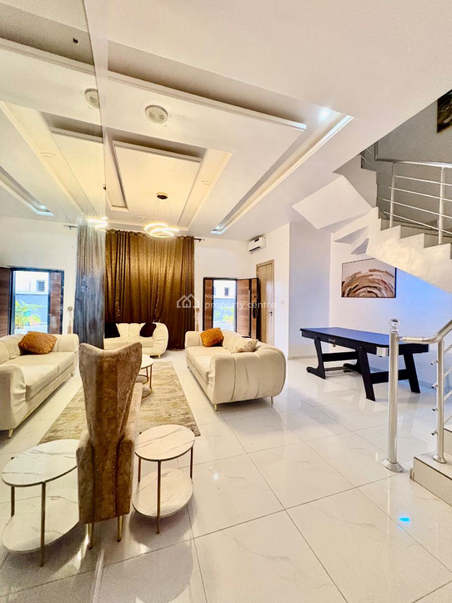 Deluxe 4 Bedroom Fully Furnished & Serviced Duplex in an Elite Estate, Dpkay Estate Before Orchid Enyo Filling Station By Lekki 2nd Toll Gate, Lekki, Lagos, Terraced Duplex for Rent
