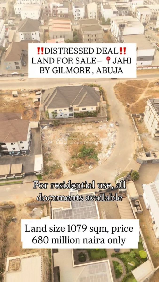1079sqm Cornerpiece Residential Land in Prime Location, Gilmore, Jahi, Abuja, Residential Land for Sale