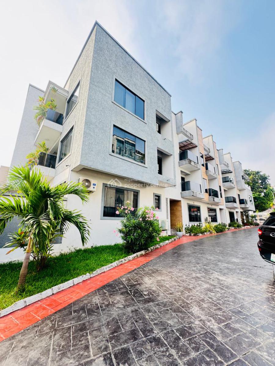 Fully Furnished Four Bedrooms Terraced House with Bq, Banana Island Road, Ikoyi, Lagos, Terraced Duplex for Rent