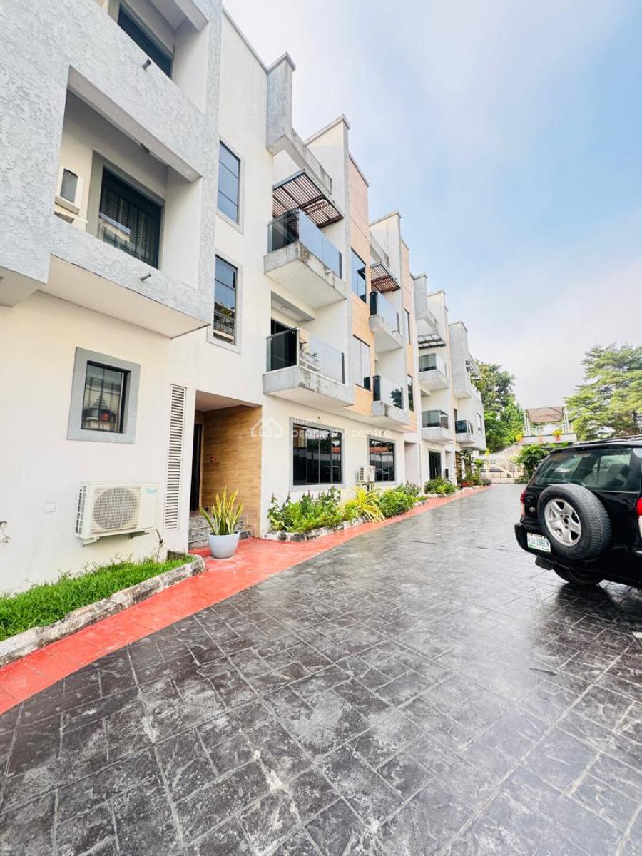 Fully Furnished Four Bedrooms Terraced House with Bq, Banana Island Road, Ikoyi, Lagos, Terraced Duplex for Rent