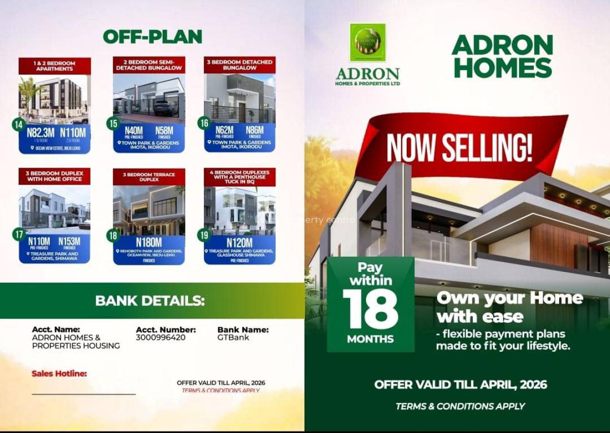 Adron Homes Housing Products Scheme, Treasure Park and Gardens Estate Simawa, Simawa, Ogun, Detached Duplex for Sale