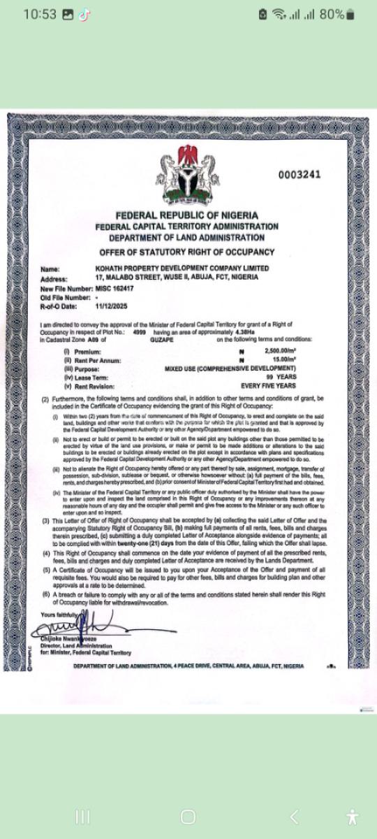 Awesome and Large Land, Maitama 2, Maitama District, Abuja, Mixed-use Land for Sale