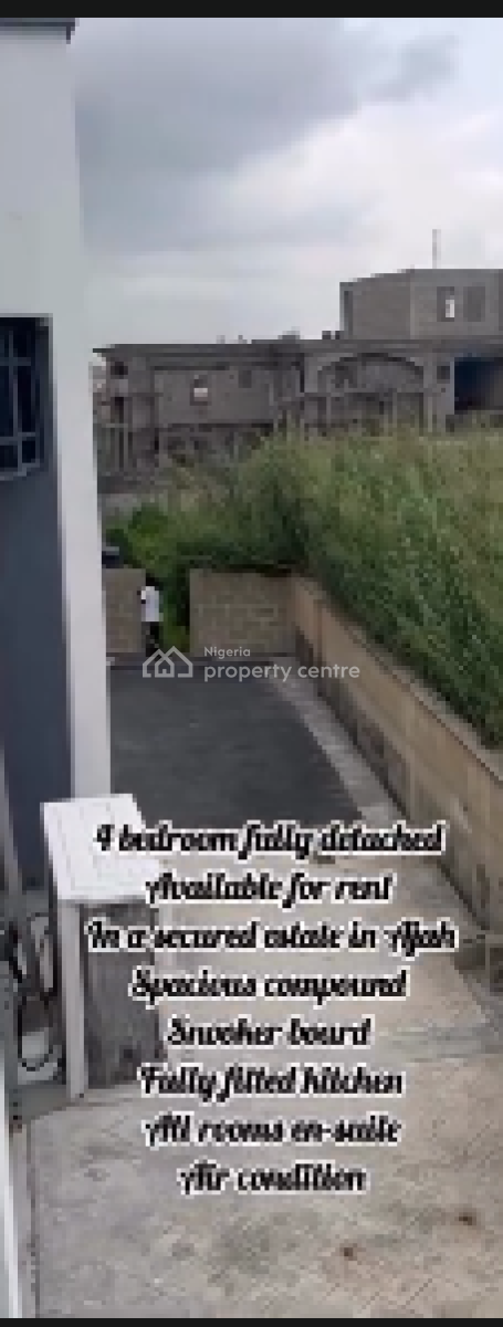 4 Bedroom Fully Detached Duplex, Ajah, Lagos, Detached Duplex for Rent