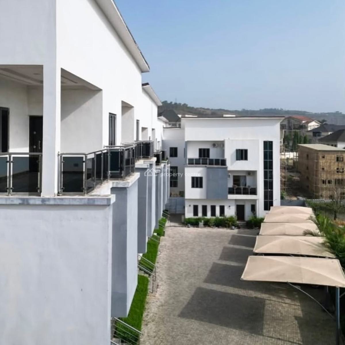 Newly Constructed 4-bedroom Terrace Duplex with Boys Quarters, Guzape District, Abuja, Terraced Duplex for Sale