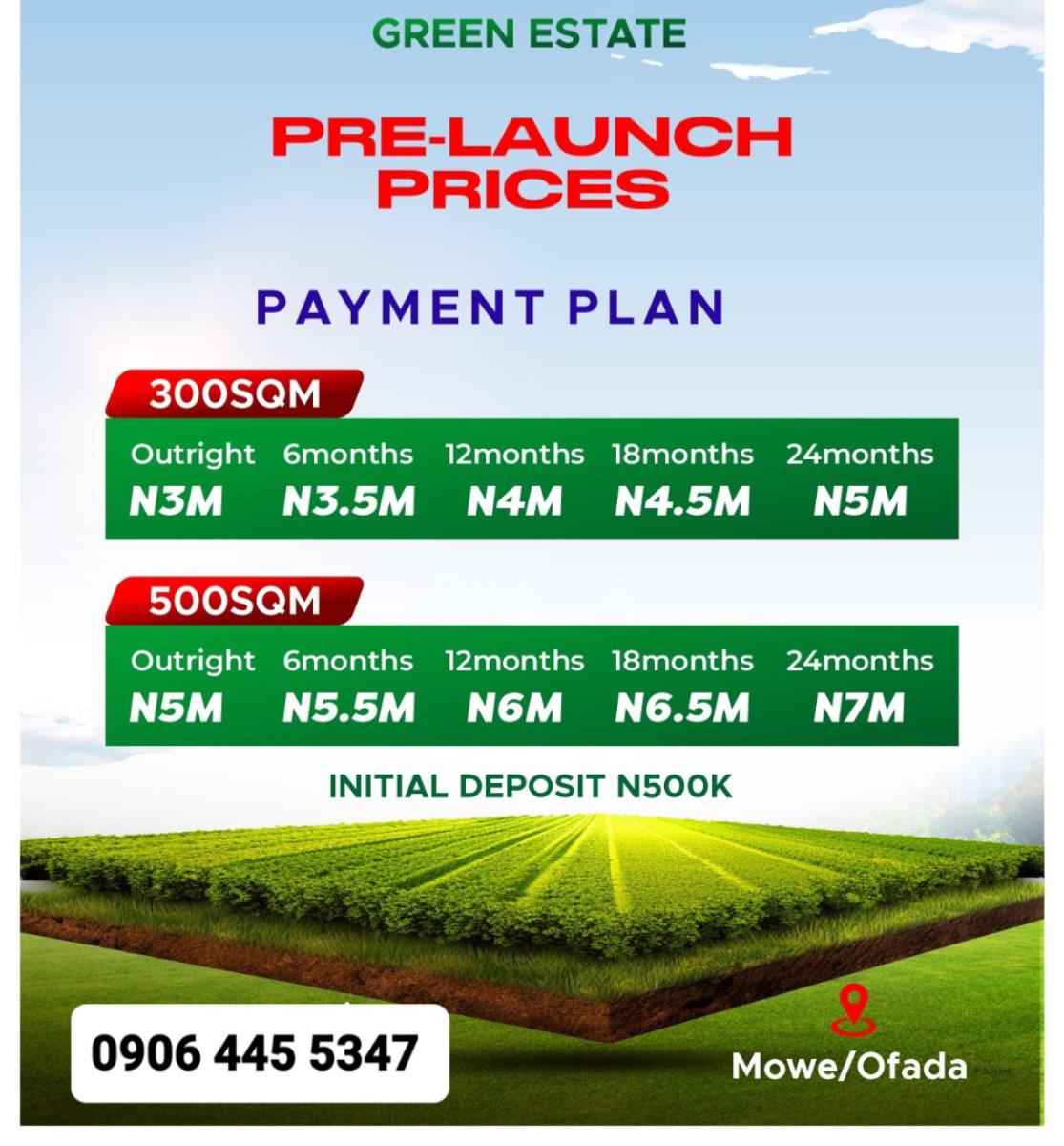 C of O Residential Land, Mowe Ofada, Ogun, Residential Land for Sale