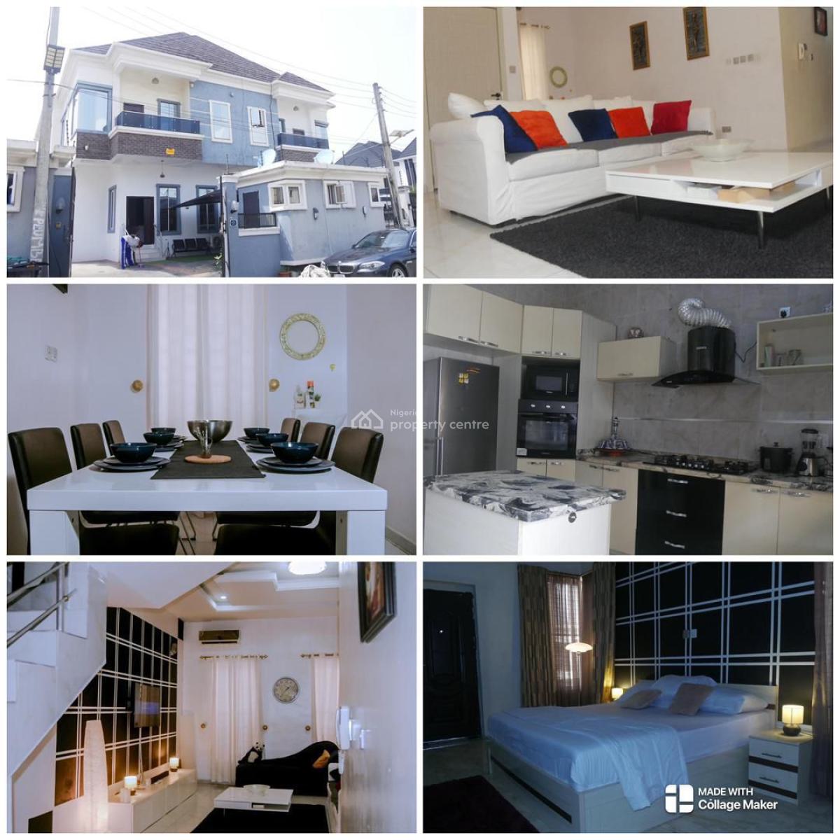 Fully Furnished 4 Bedrooms Semi Detached Duplex with Indoor Gym, Ikota, Lekki, Lagos, Semi-detached Duplex for Rent