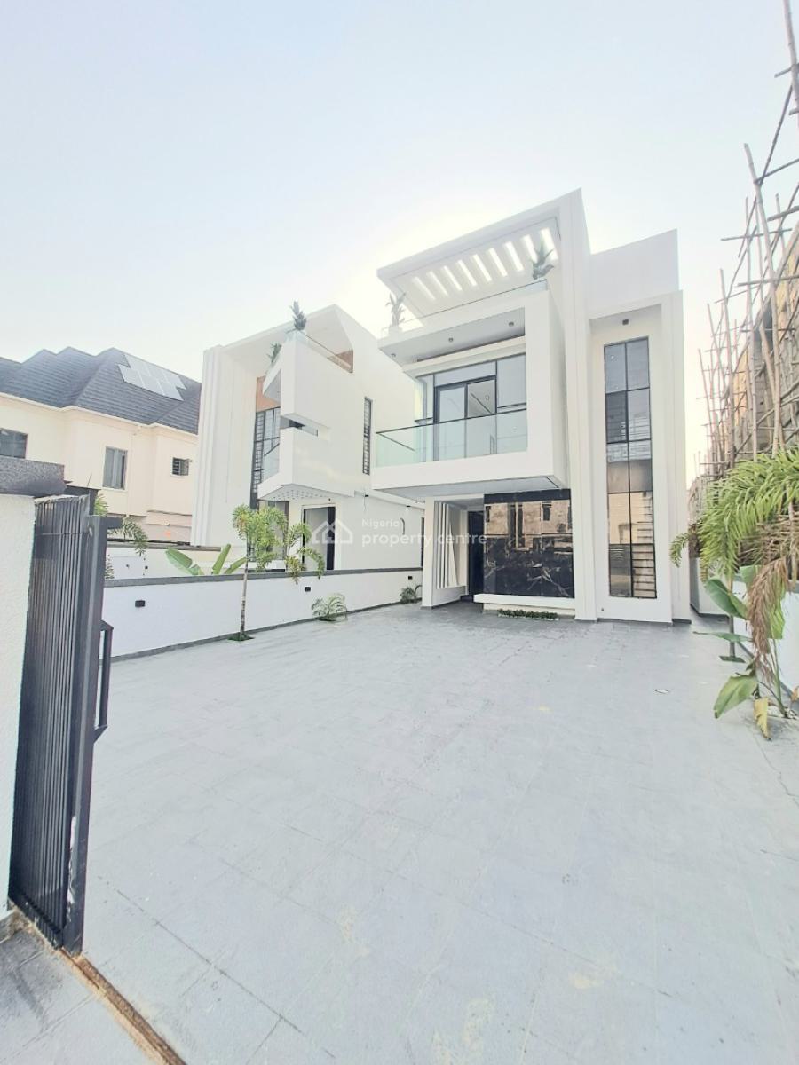 Newly Built 5 Bedroom Detached with Bq & Pool in a Gated Estate, Chevron By 2nd Toll Gate, Lekki, Lagos, Detached Duplex for Sale