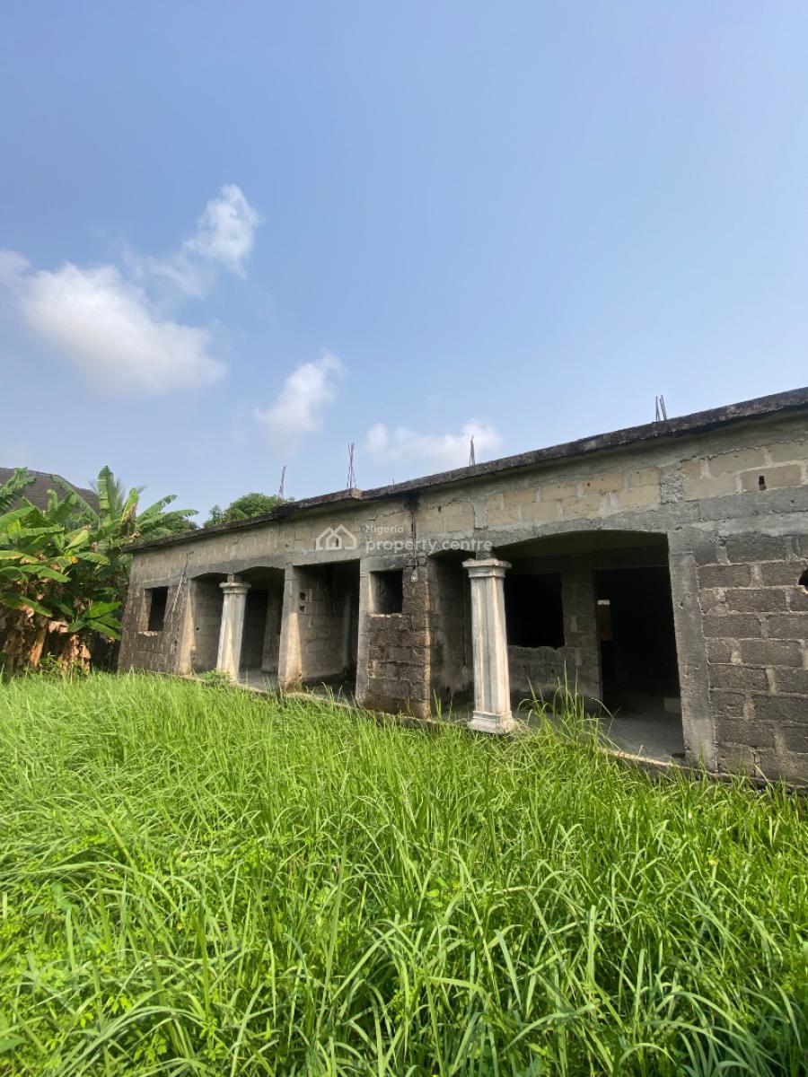 Durably Built Carcass 1 and 2 Bedroom Terrace Duplex, Off New Road , Adageorge/ Mgbaraja, Port Harcourt, Rivers, Terraced Duplex for Sale