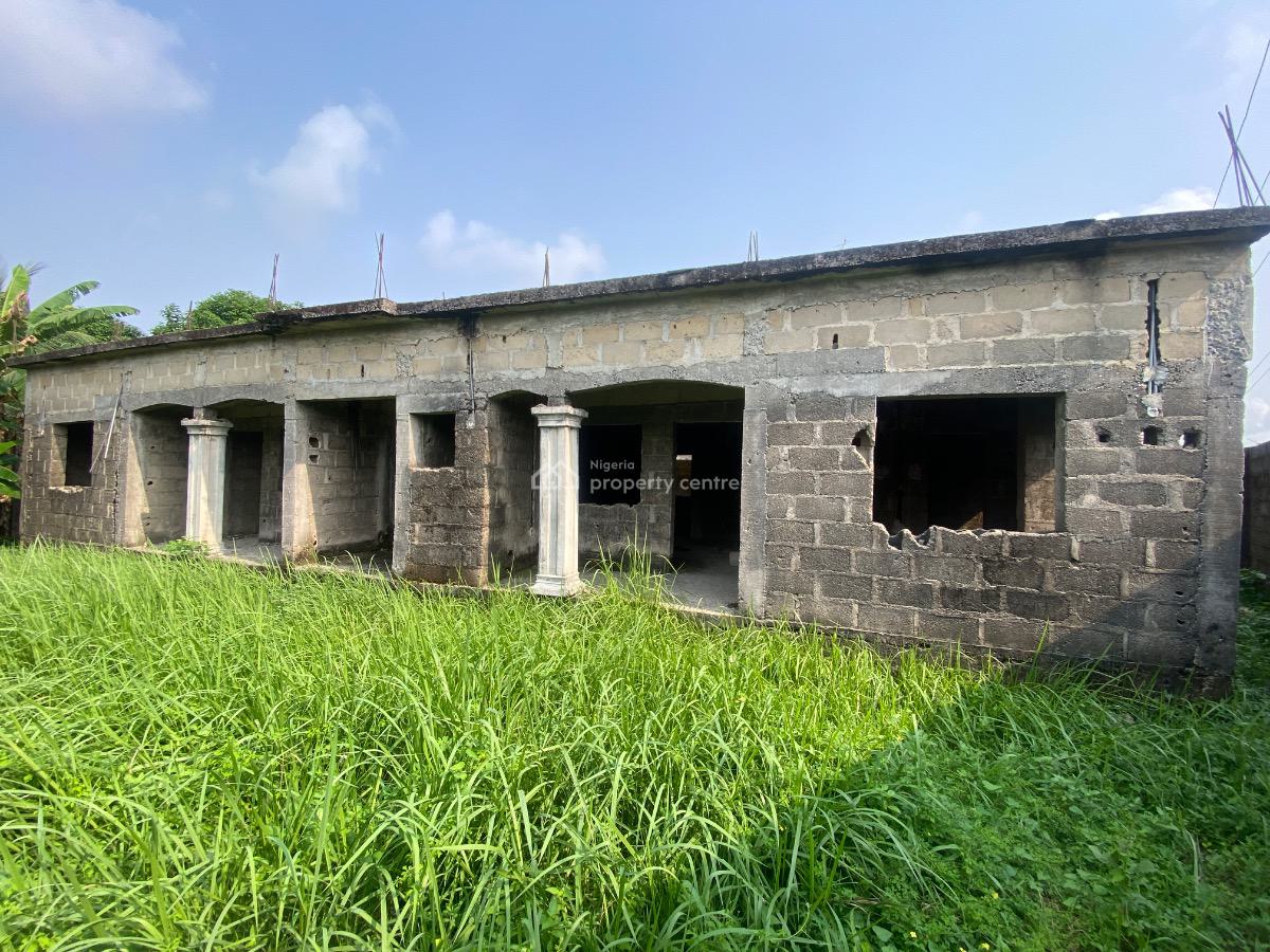 Durably Built Carcass 1 and 2 Bedroom Terrace Duplex, Off New Road , Adageorge/ Mgbaraja, Port Harcourt, Rivers, Terraced Duplex for Sale