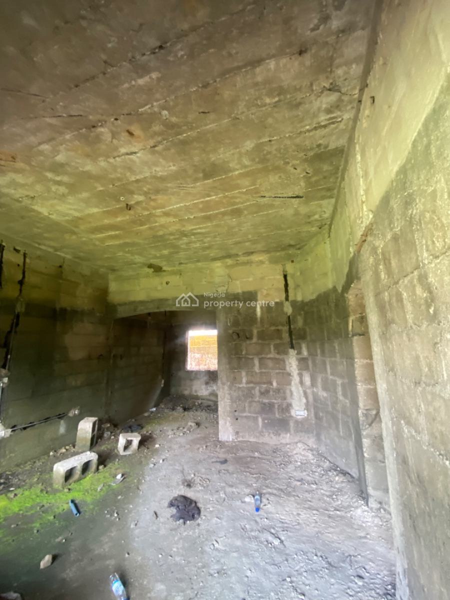 Durably Built Carcass 1 and 2 Bedroom Terrace Duplex, Off New Road , Adageorge/ Mgbaraja, Port Harcourt, Rivers, Terraced Duplex for Sale