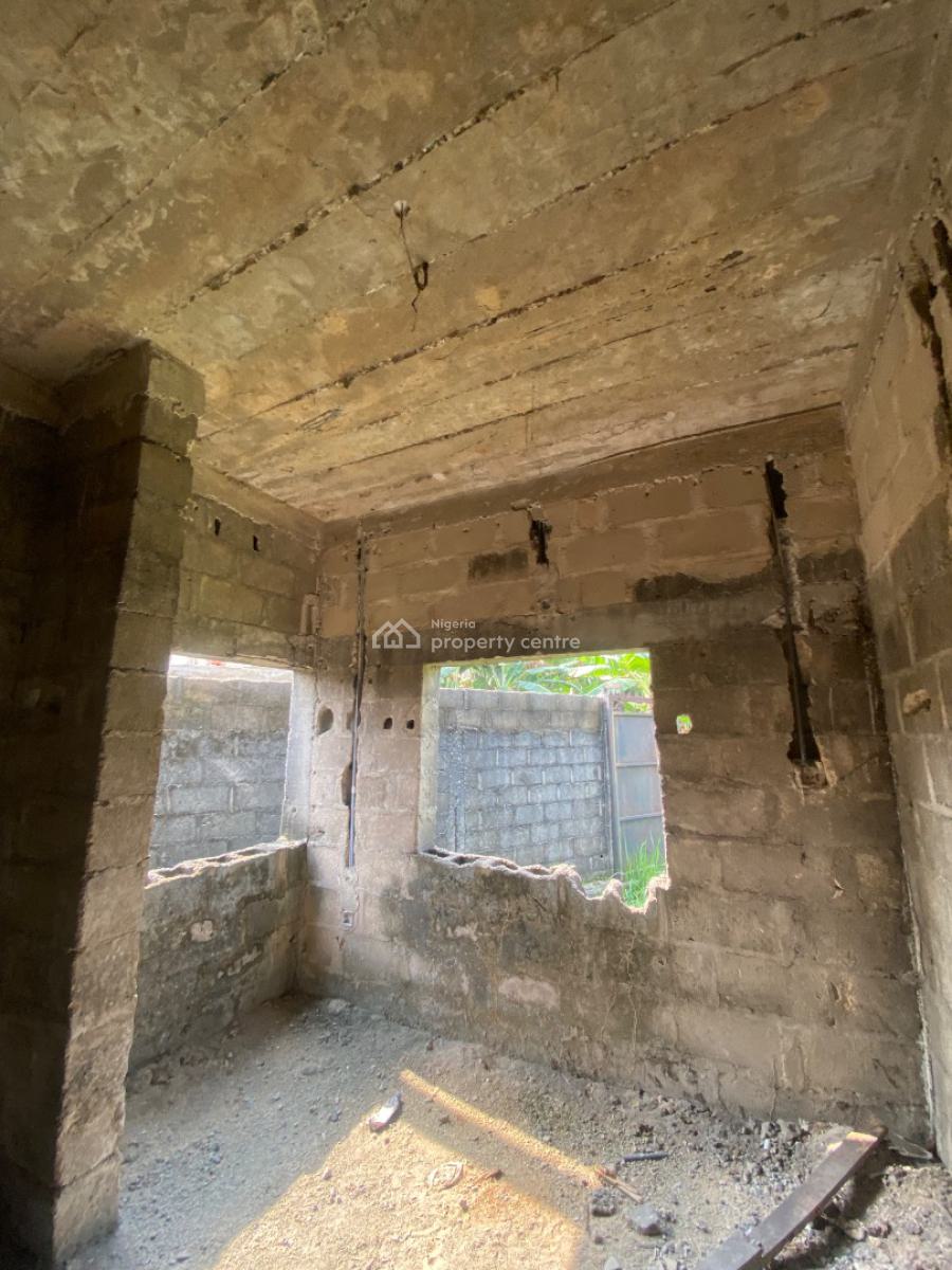 Durably Built Carcass 1 and 2 Bedroom Terrace Duplex, Off New Road , Adageorge/ Mgbaraja, Port Harcourt, Rivers, Terraced Duplex for Sale