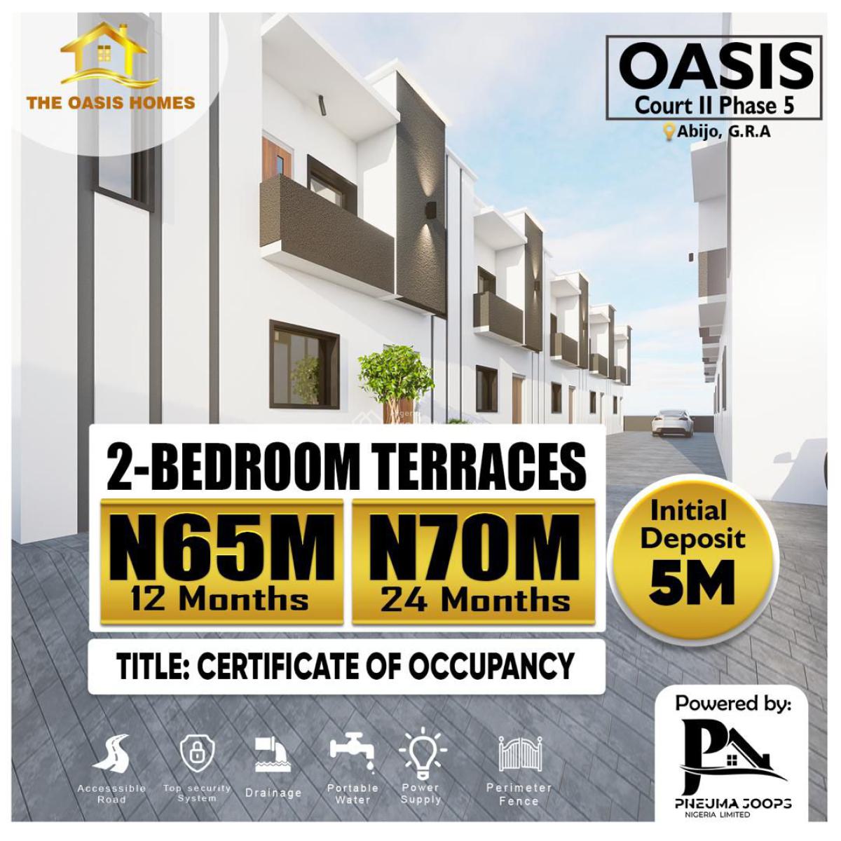 2 Bedroom Terraced Duplex, Gra, Abijo, Lekki, Lagos, Terraced Duplex for Sale