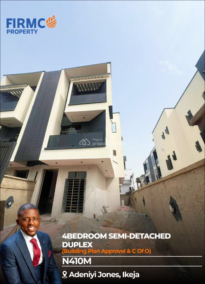 Smartly Crafted 4 Bedroom Semi-detached Duplex, Adeniyi Jones, Ikeja, Lagos, Semi-detached Duplex for Sale