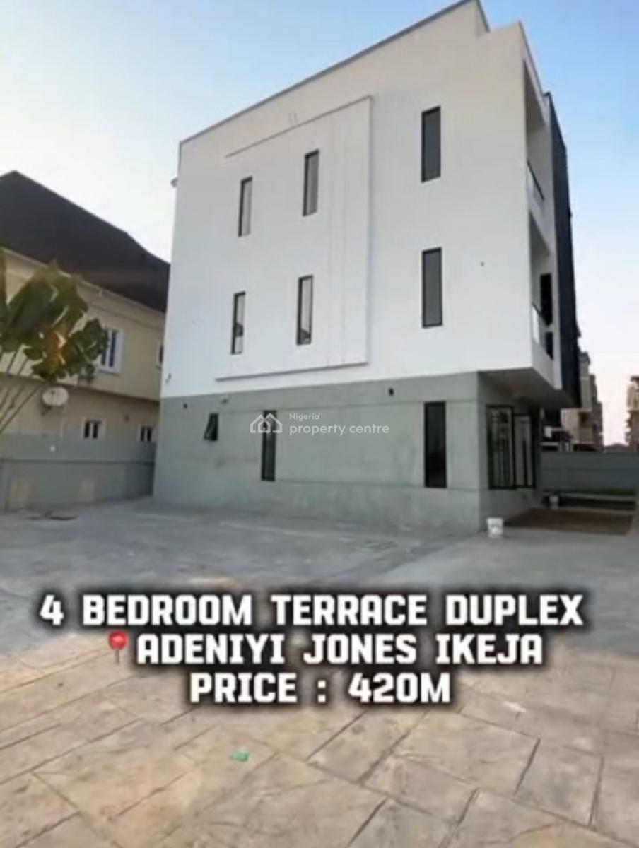 4 Bedroom Duplex Brand New, Adeniyi Jones, Ikeja, Lagos, Terraced Duplex for Sale