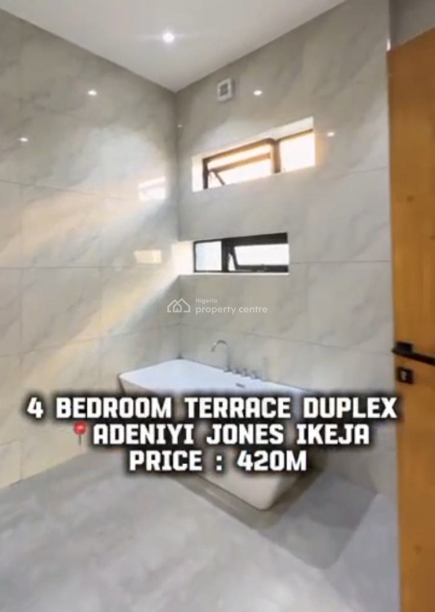4 Bedroom Duplex Brand New, Adeniyi Jones, Ikeja, Lagos, Terraced Duplex for Sale