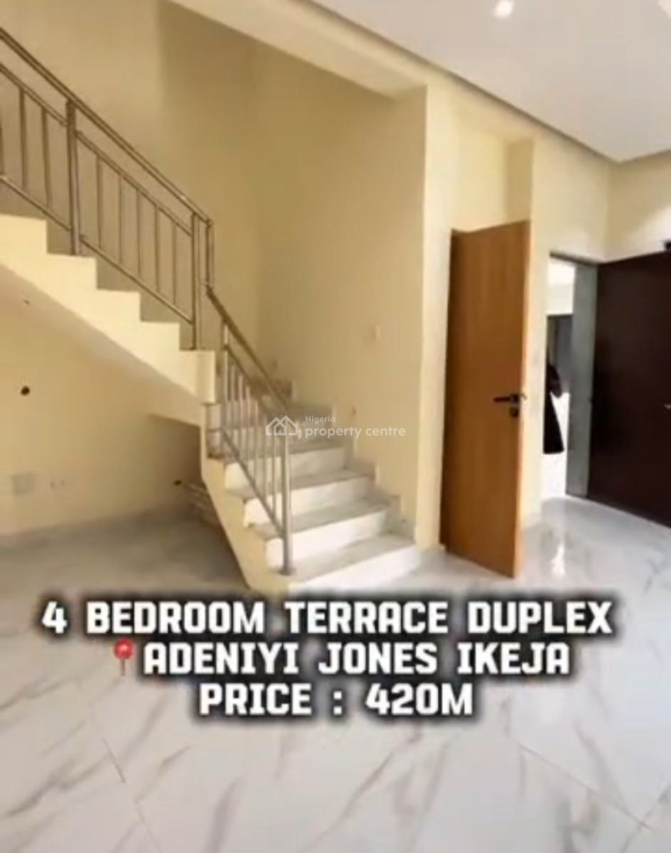 4 Bedroom Duplex Brand New, Adeniyi Jones, Ikeja, Lagos, Terraced Duplex for Sale
