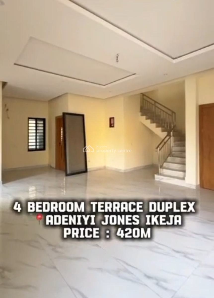 4 Bedroom Duplex Brand New, Adeniyi Jones, Ikeja, Lagos, Terraced Duplex for Sale
