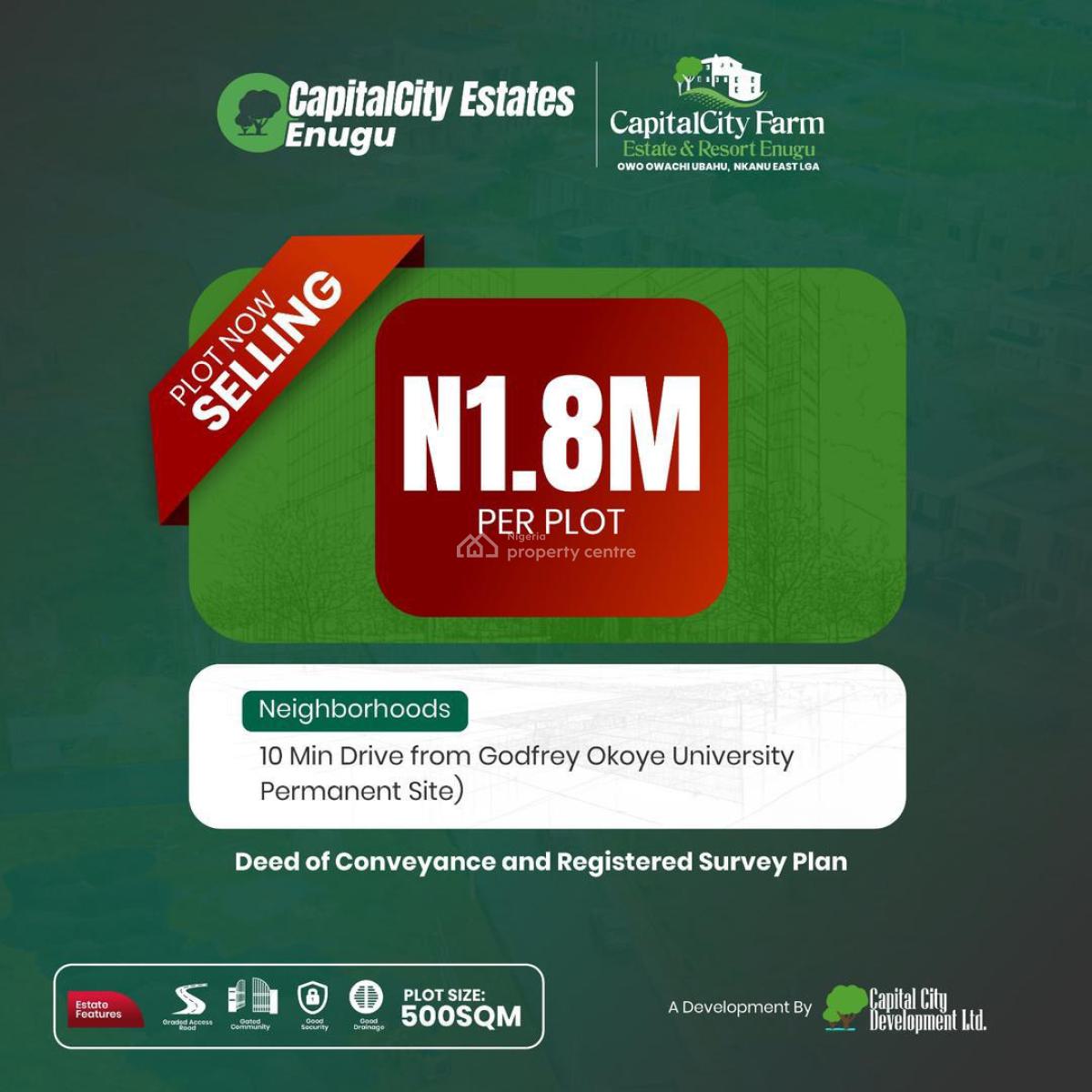 Estate Land, Owo Owachi, Ubahu, Nkanu, Enugu, Residential Land for Sale