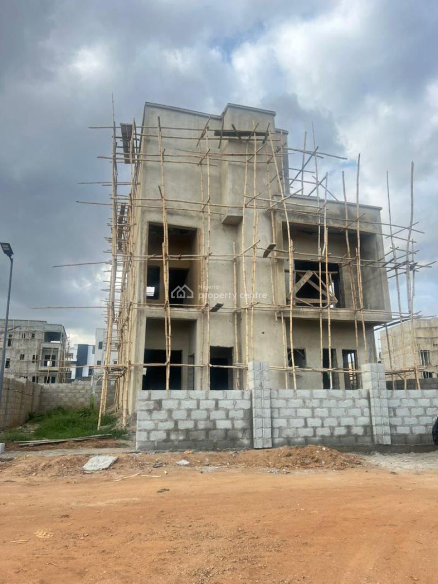 4 Bedroom Detached Duplex + Bq (semi-finished), in a Secured Estate, Life Camp, Abuja, Detached Duplex for Sale