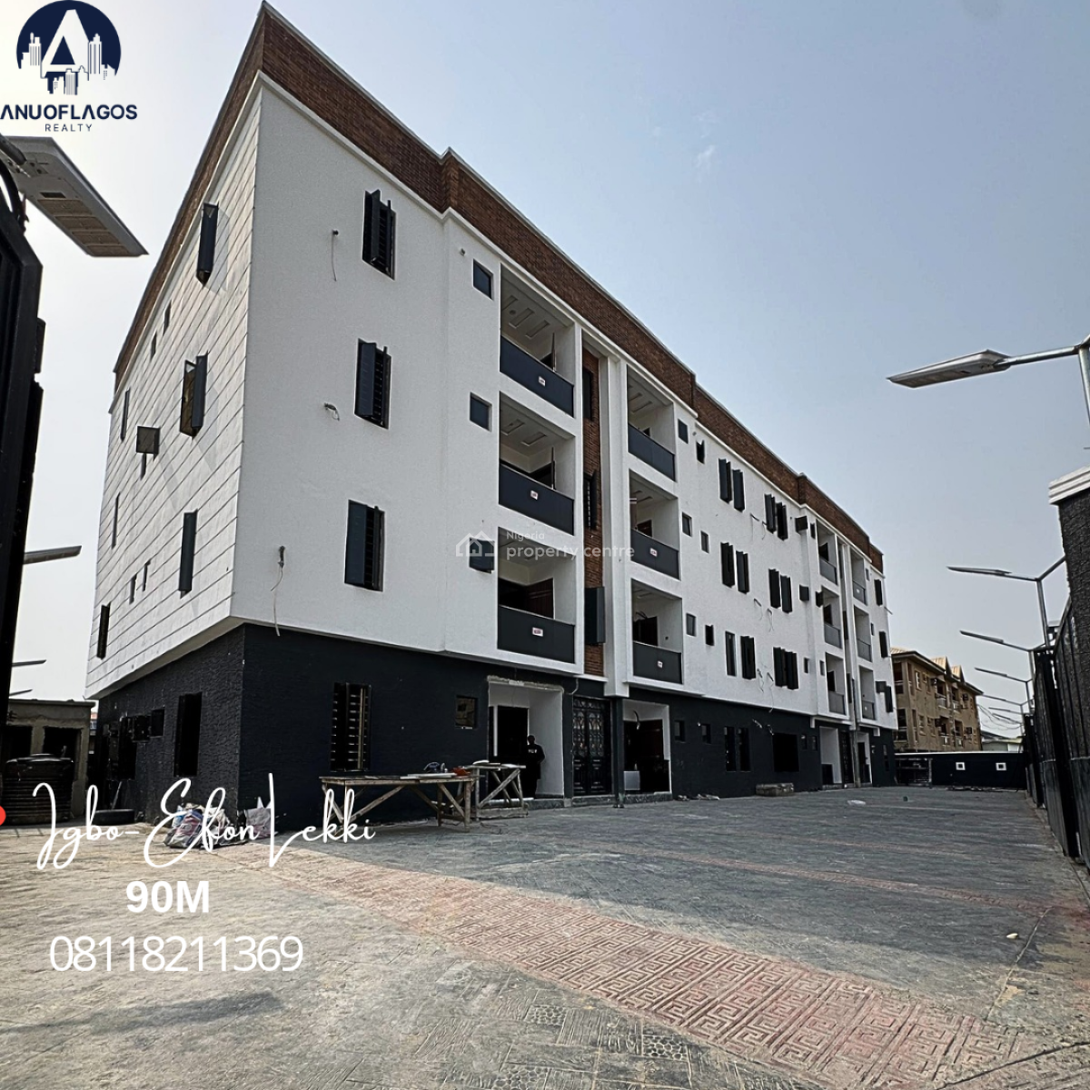 Biggest 2 Bedroom Apartment, Igbo Efon, Lekki, Lagos, Block of Flats for Sale